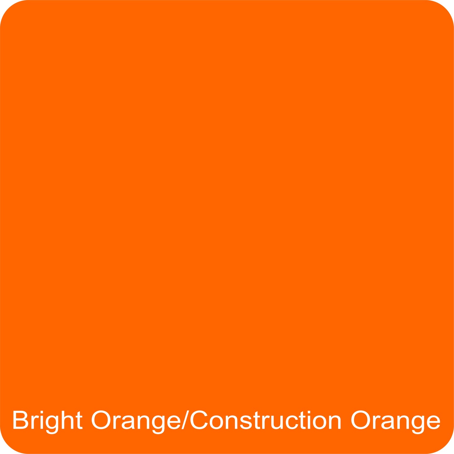 14" X 14" Bright Orange / Construction Orange Aluminum Sign Blank