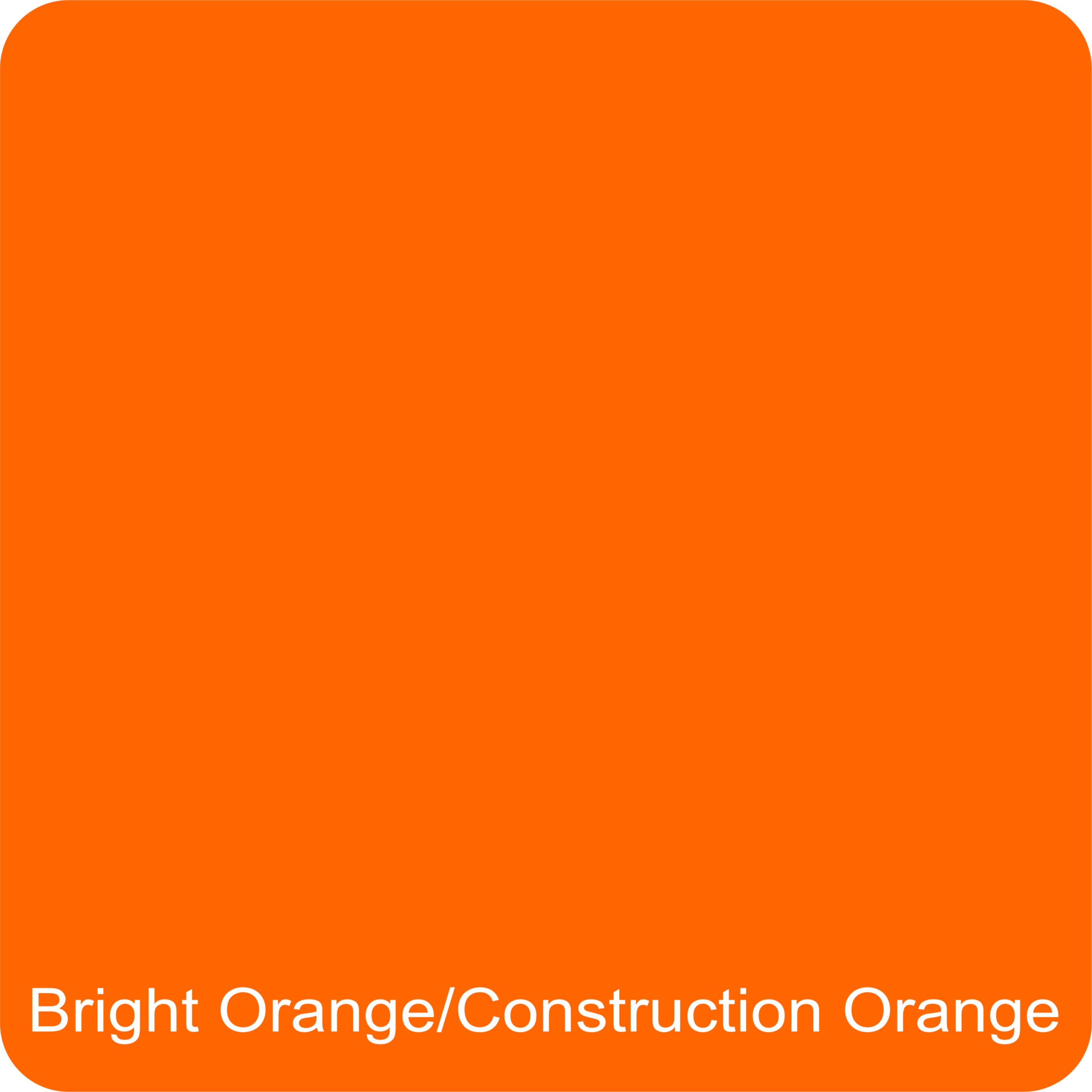 12" X 12" Bright Orange / Construction Orange Aluminum Sign Blank