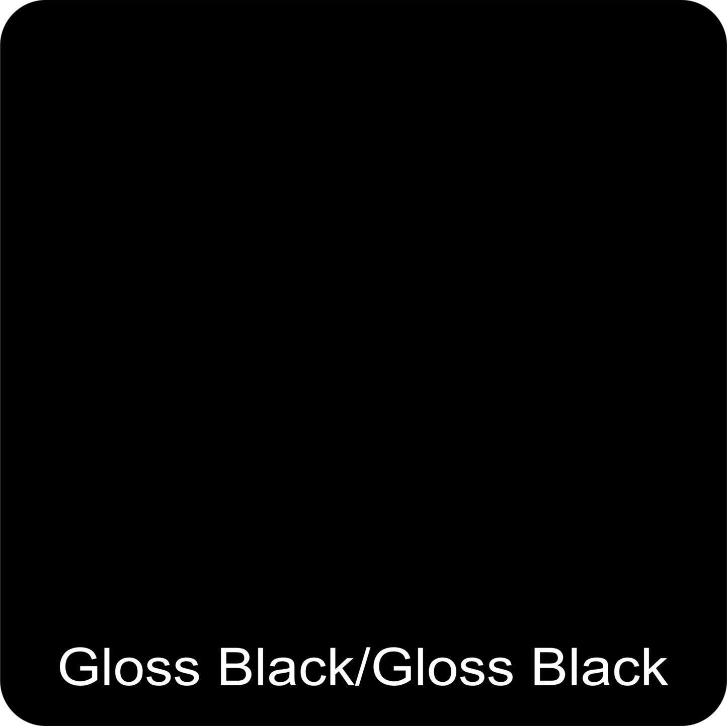 14" X 14" Gloss Black / Gloss Black Aluminum Sign Blank