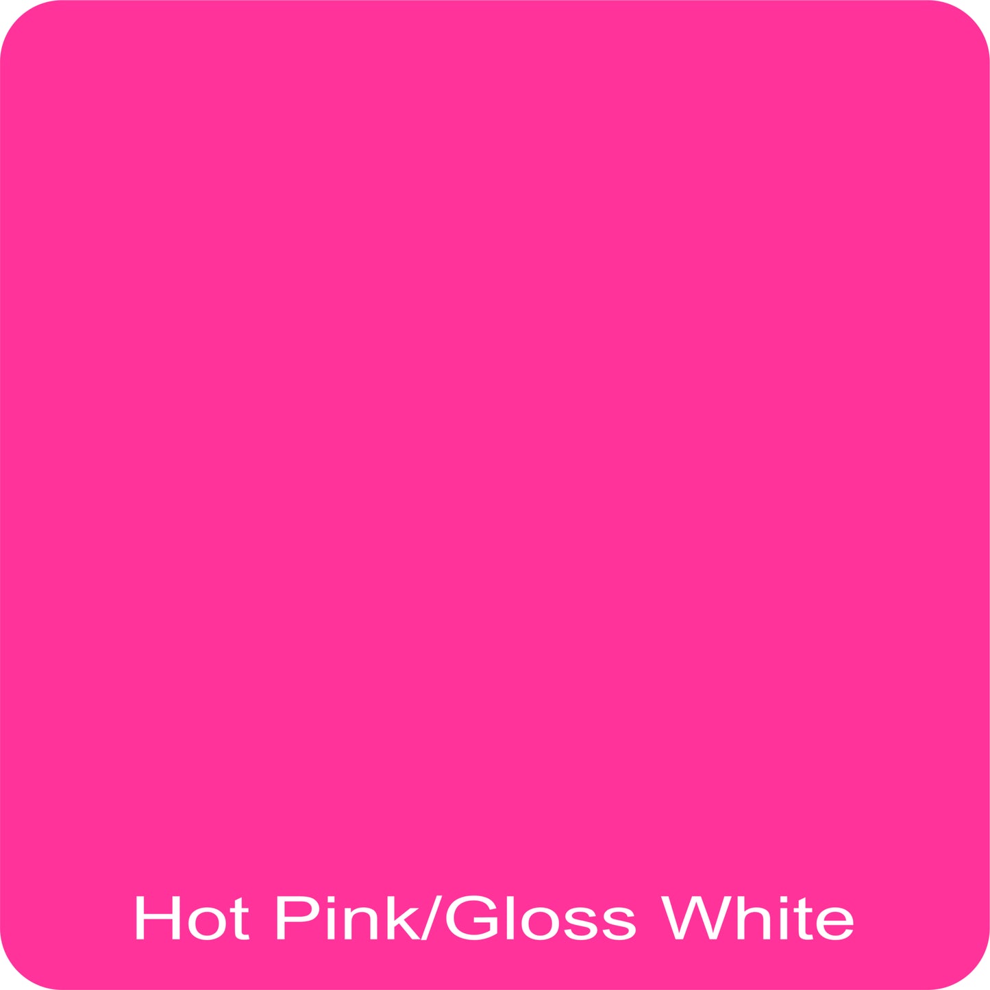 12" X 12" Hot Pink / Gloss White Aluminum Sign Blank