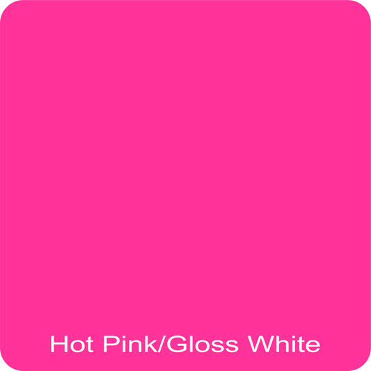 12" X 12" Hot Pink / Gloss White Aluminum Sign Blank
