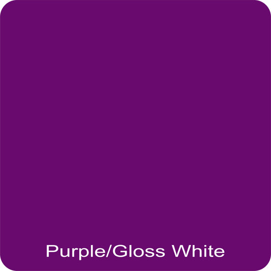 18" X 18" Purple / Gloss White Aluminum Sign Blank