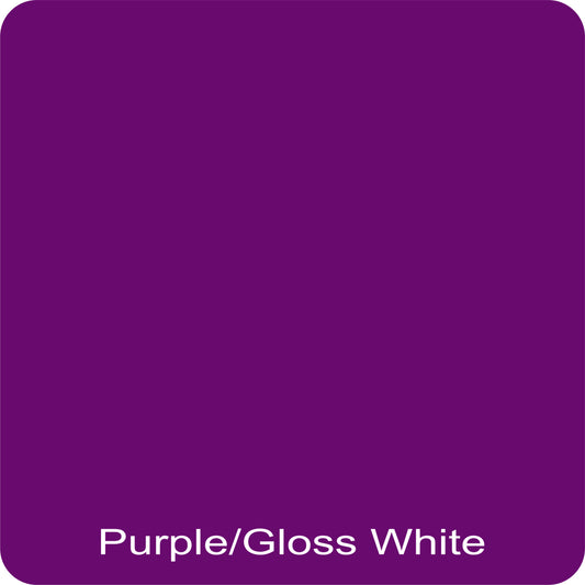12" X 12" Purple / Gloss White Aluminum Sign Blank