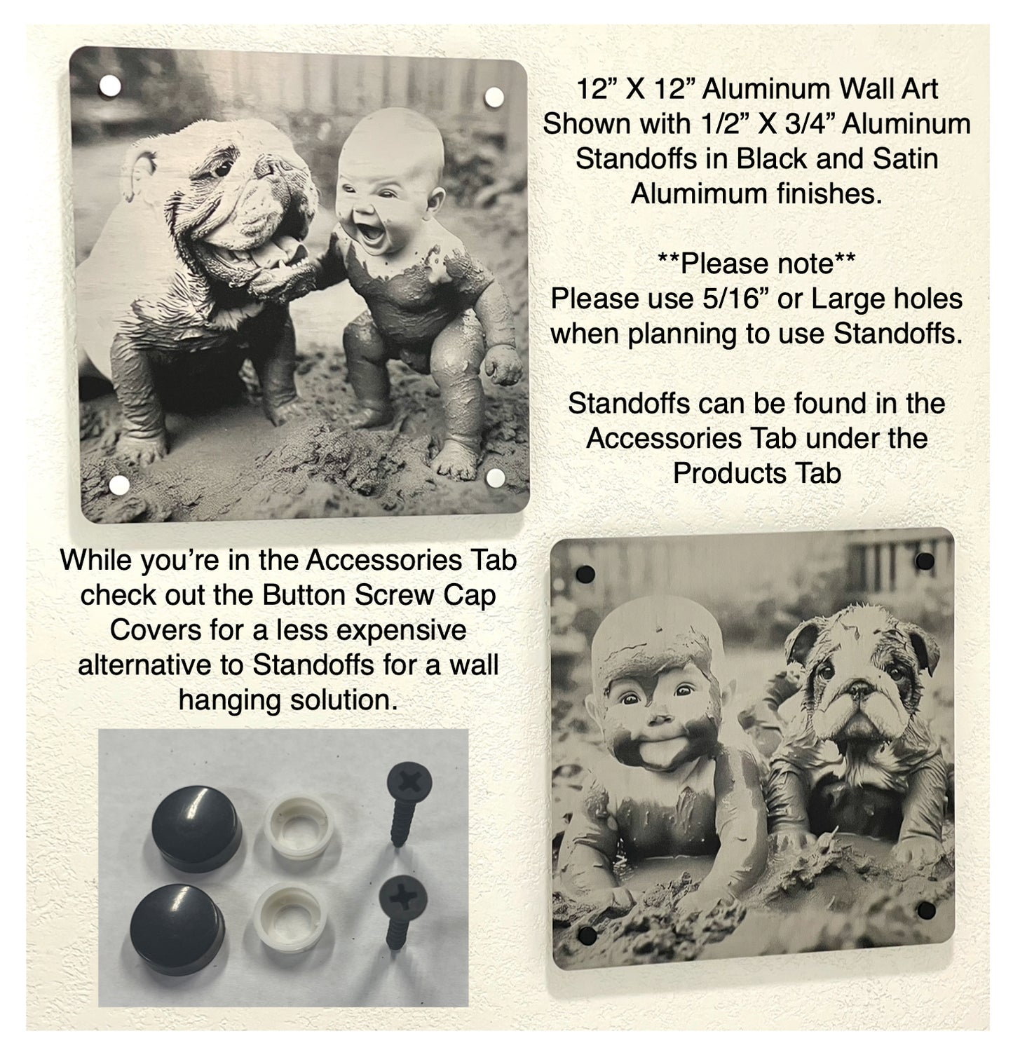 14" X 14" Burgundy/Gloss White Aluminum Sign Blank