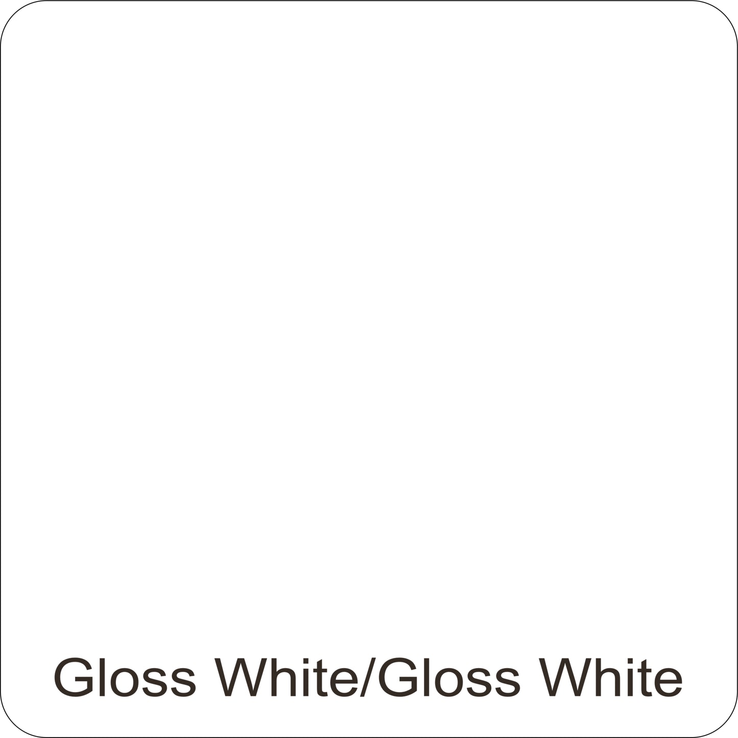 12" X 12" Gloss White / Gloss White Aluminum Sign Blank