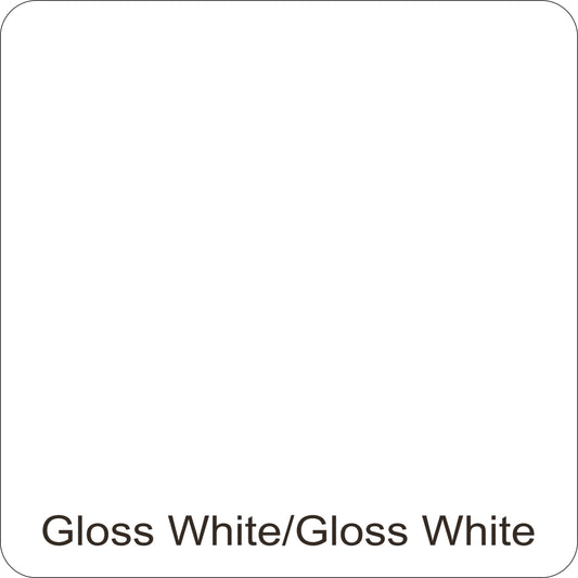 12" X 12" Gloss White / Gloss White Aluminum Sign Blank