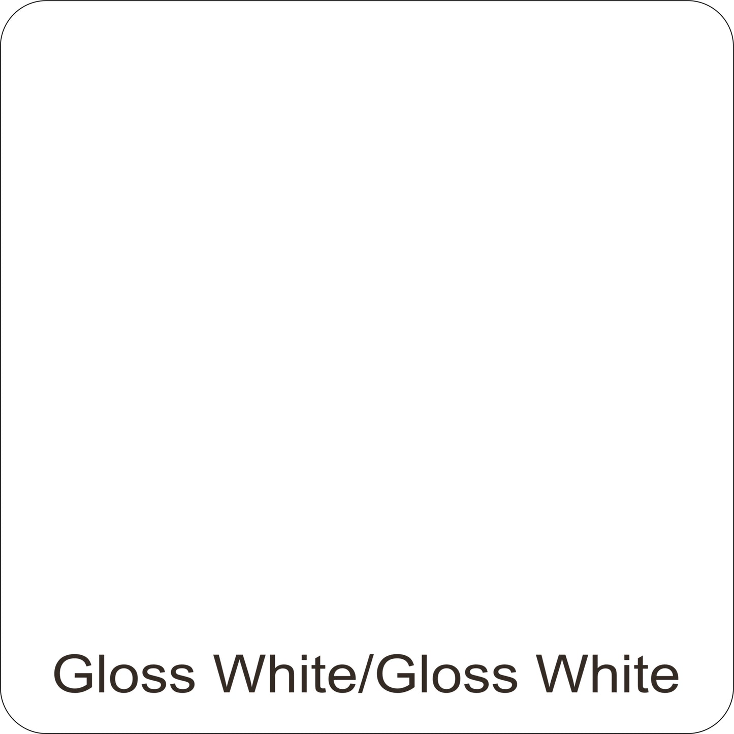 14" X 14" Gloss White / Gloss White Aluminum Sign Blank