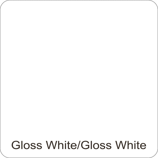14" X 14" Gloss White / Gloss White Aluminum Sign Blank