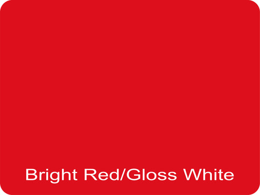 12" X 9" Bright Red / Gloss White Aluminum Sign Blank