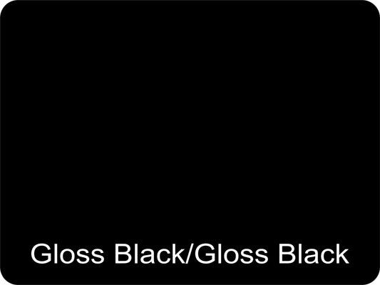 12" X 9" Gloss Black / Gloss Black Aluminum Sign Blank