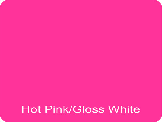12" X 9" Hot Pink / Gloss White Aluminum Sign Blank