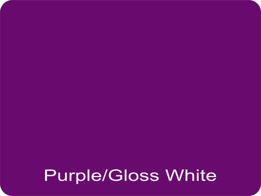 12" X 9" Purple / Gloss White Aluminum Sign Blank