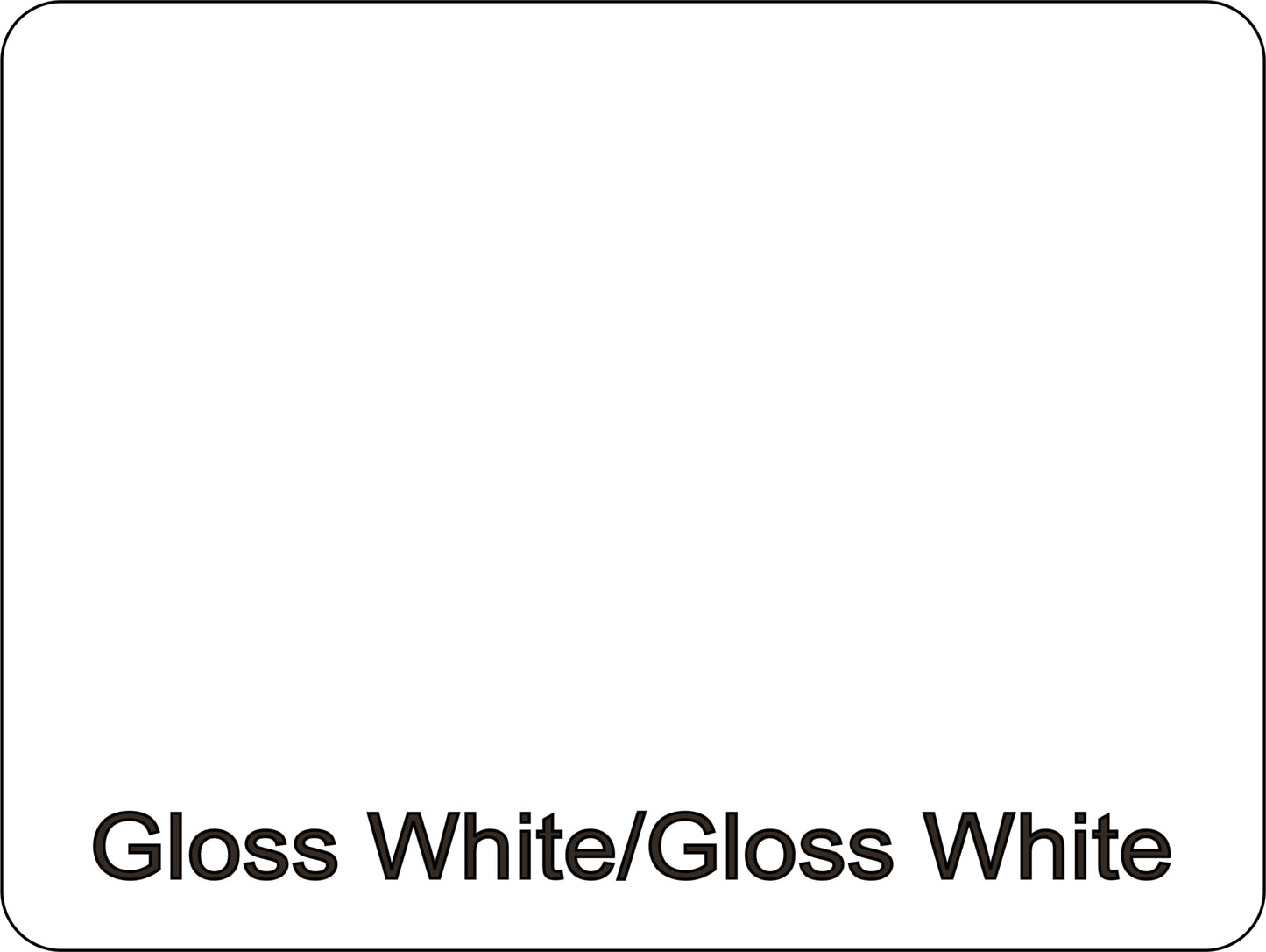 12" X 9" Gloss White / Gloss White Aluminum Sign Blank