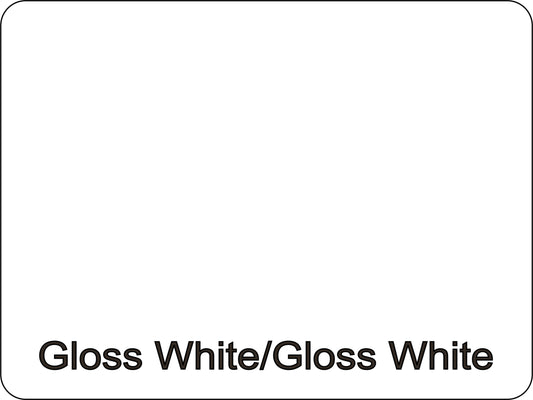 12" X 9" Gloss White / Gloss White Aluminum Sign Blank