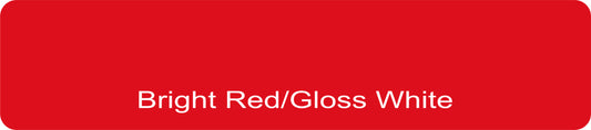 18" X 4" Bright Red / Gloss White Aluminum Sign Blank