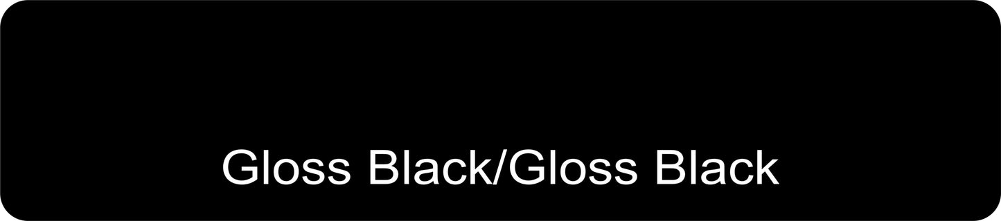18" X 4" Gloss Black / Gloss Black Aluminum Sign Blank