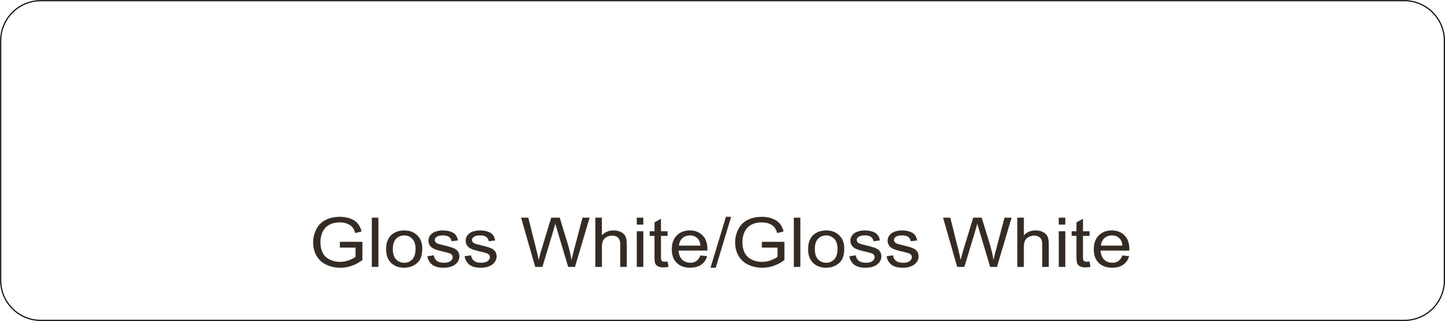24" X 6" Gloss White/Gloss White Aluminum Sign Blank