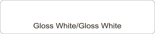 24" X 6"  Gloss White/Gloss White Aluminum Sign Blank