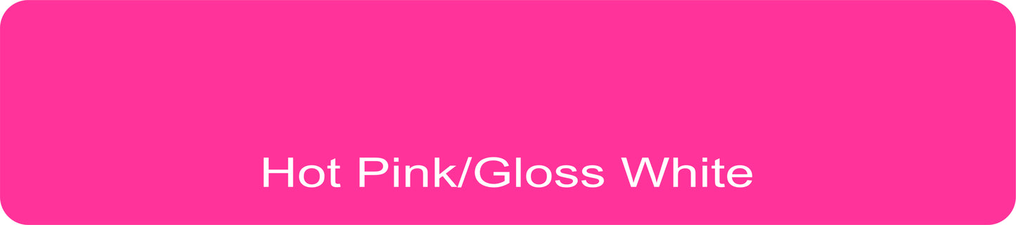 24" X 6" Hot Pink/Gloss White Aluminum Sign Blank