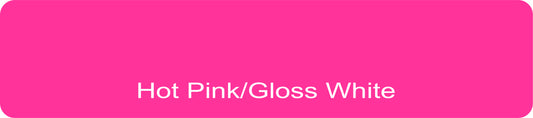 18" X 4" Hot Pink / Gloss White Aluminum Sign Blank