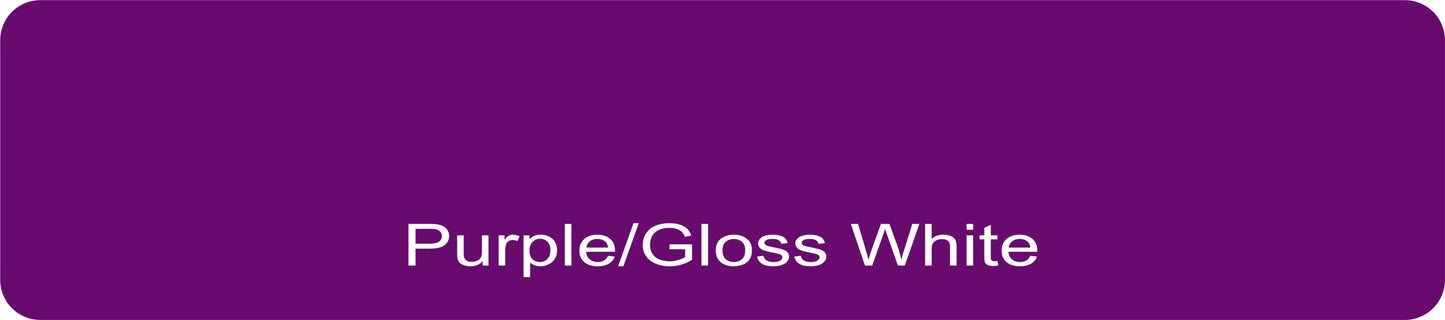 18" X 4" Purple / Gloss White Aluminum Sign Blank
