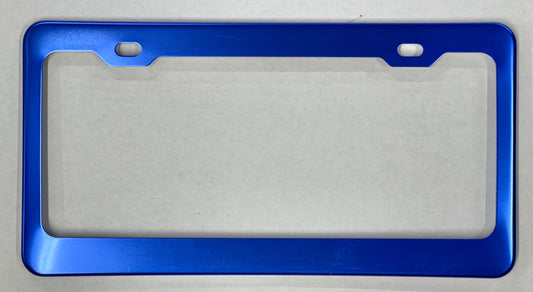 Blue Anodized  Aluminum License Plate Frame