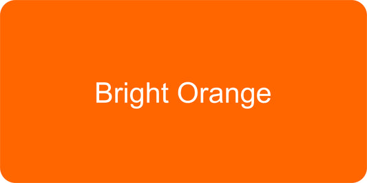 12" X 6" Bright Orange / Construction Orange Aluminum Sign Blank