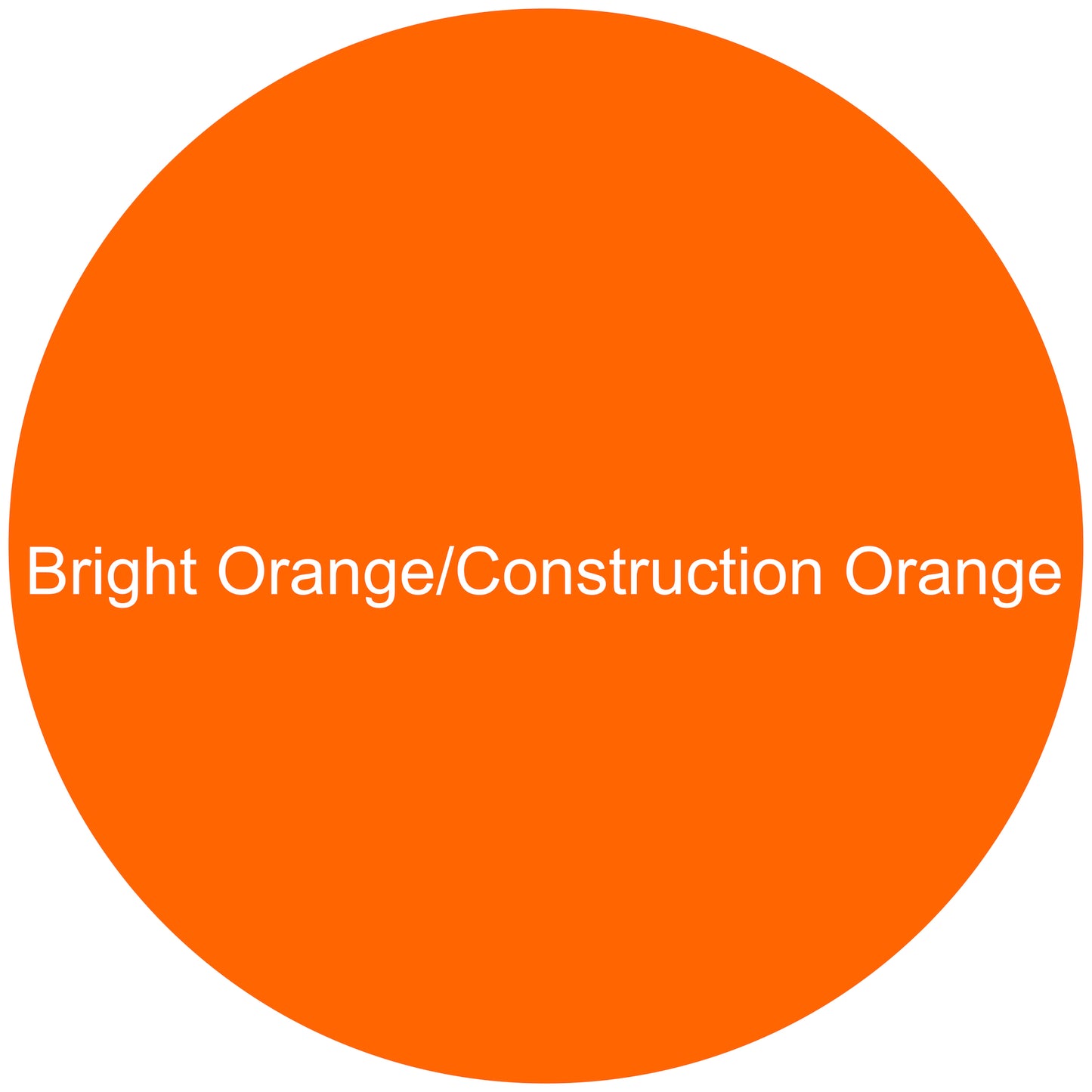 Bright Orange / Construction Orange Round Aluminum Sign Blank