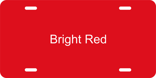 Bright Red/Gloss White .040 Aluminum License Plate