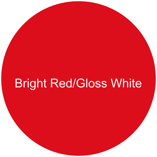 Bright Red/Gloss White Round Aluminum Sign Blank