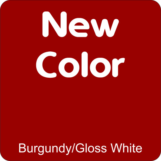 12" X 12" Burgundy/Gloss White Aluminum Sign Blank