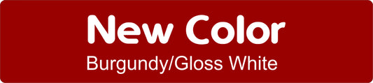 24" X 6"  Burgundy/Gloss White Aluminum Sign Blank