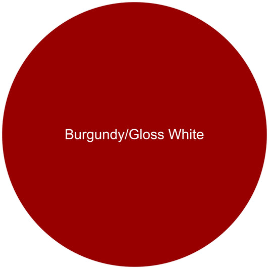 Burgundy/Gloss White Round Aluminum Sign Blank