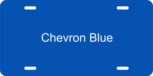 Chevron Blue/Chevron Blue .040 Aluminum License Plate