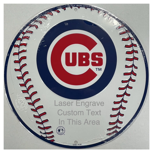 Chicago Cubs Aluminum MLB Baseball Sign