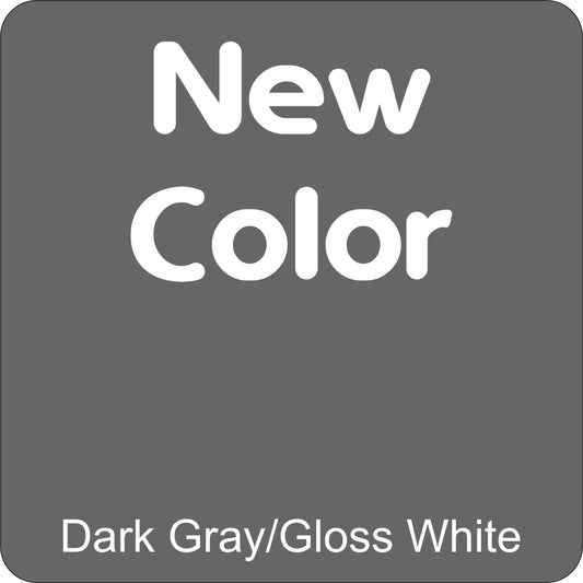 12" X 12" Dark Gray/Gloss White Aluminum Sign Blank