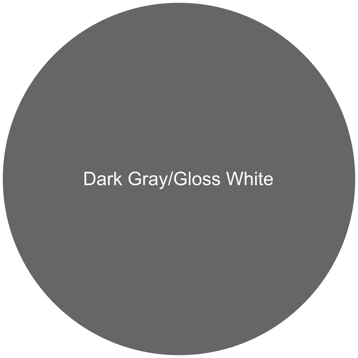 Dark Gray/Gloss White Round Aluminum Sign Blank