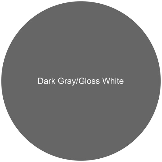 Dark Gray/Gloss White Round Aluminum Sign Blank