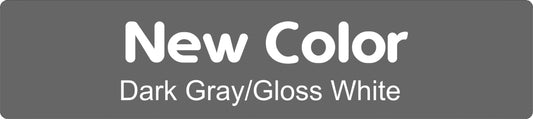 24" X 6"  Dark Gray/Gloss White Aluminum Sign Blank