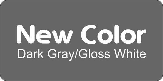 12" X 6" Dark Gray / Gloss White Aluminum Sign Blank