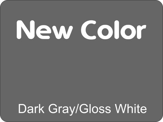 12" X 9" Dark Gray / Gloss White Aluminum Sign Blank