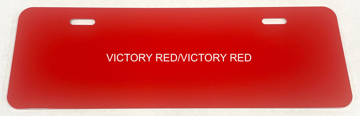 Victory Red/Victory Red .040 Aluminum Half License Plate