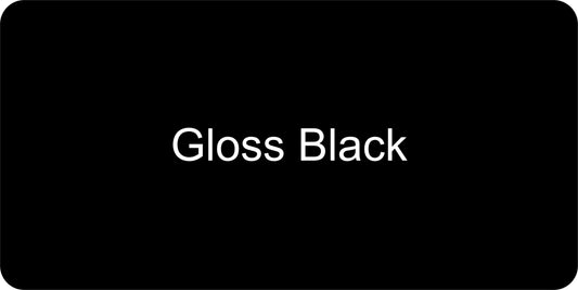 12" X 6" Gloss Black / Gloss Black Aluminum Sign Blank