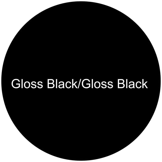 Gloss Black/Gloss Black Round Aluminum Sign Blank