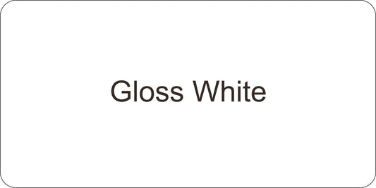 12" X 6" Gloss White / Gloss White Aluminum Sign Blank