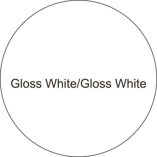 Gloss White/Gloss White Round Aluminum Sign Blank