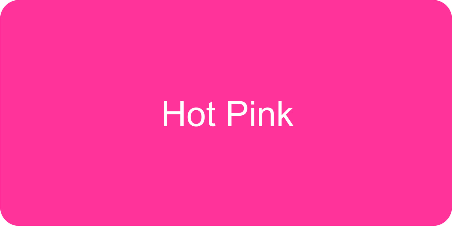 12" X 6" Hot Pink / Gloss White Aluminum Sign Blank