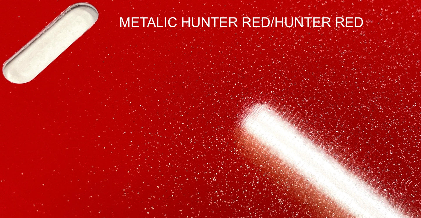 Metallic Hunter Red/Hunter Red .040 Aluminum Half License Plate