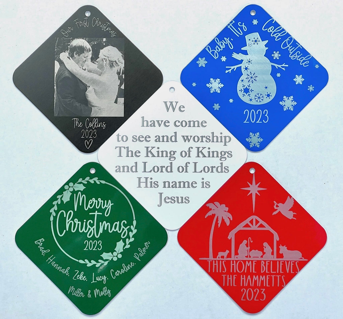 4" X 4" Ornaments 10 Pack