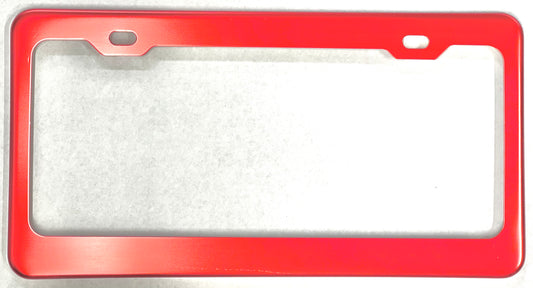 Red Anodized  Aluminum License Plate Frame